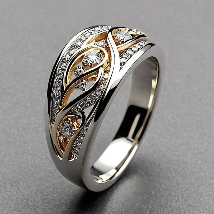 Josephine | Anillo Hueco de Oro & Plateado