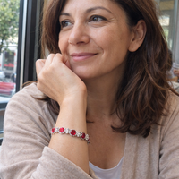 Pulsera de Tenis de Vid de Rubí