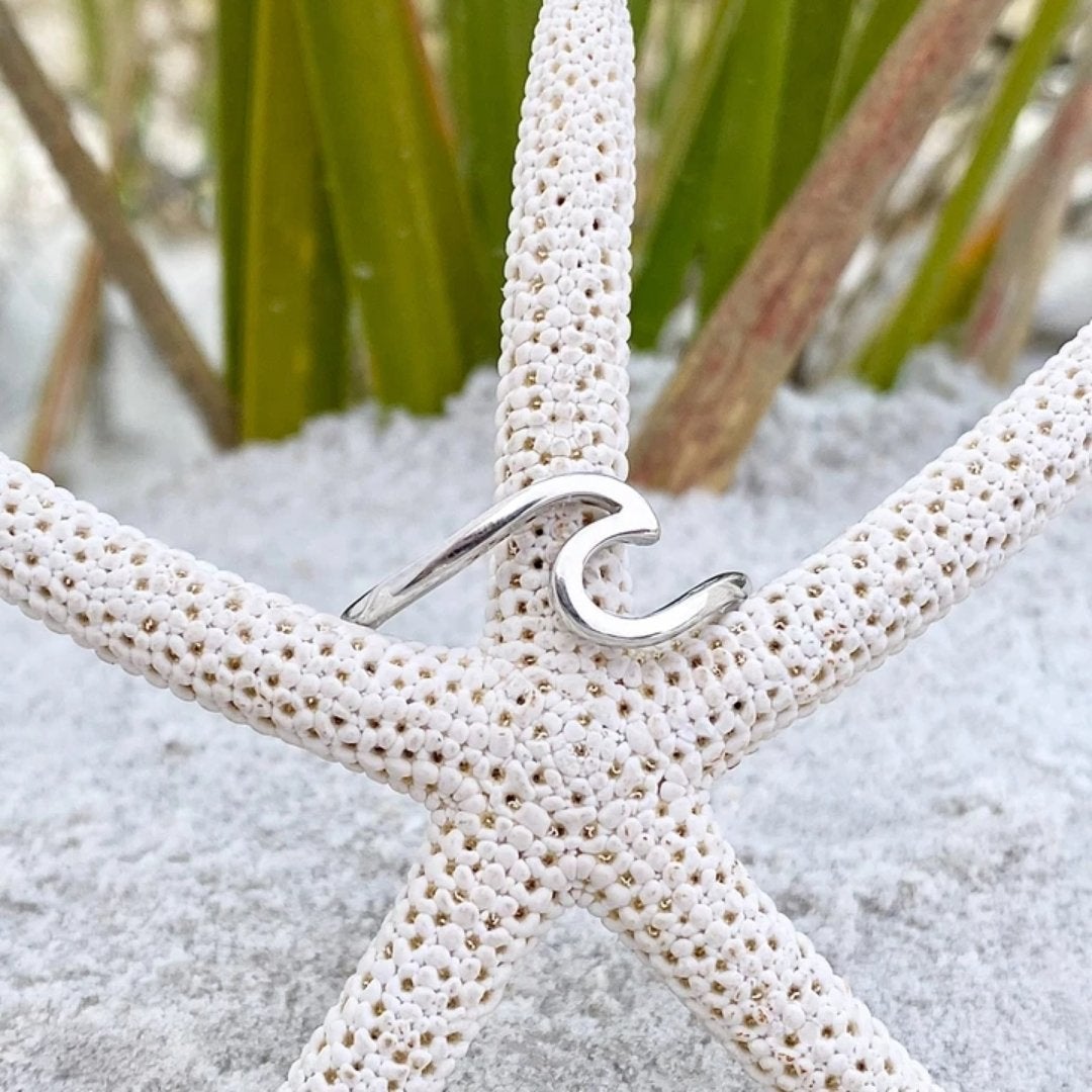 Anillo de Ola Marina en Plata