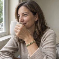 Pulsera de Tenis de Eslabón Verde