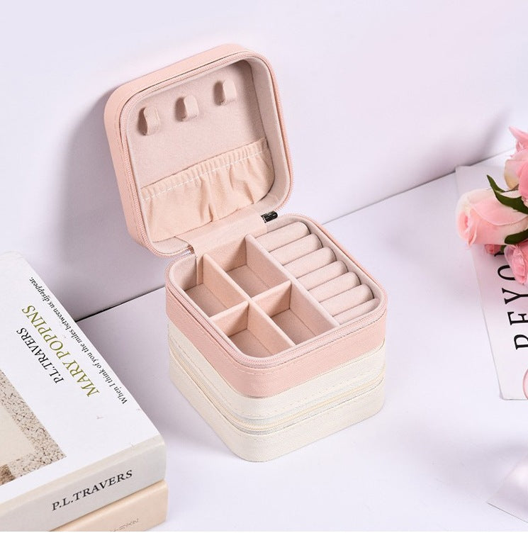 Caja de Joyería de Cuero Premium - Con Múltiples Compartimentos
