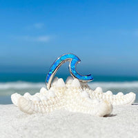 Anillo de Ola Marina en Ópalo y Plata