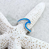 Anillo de Ola Marina en Ópalo y Plata