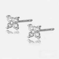 Aretes de Botón de Flor Delicados