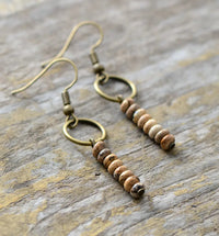 Aretes de Piedra de Jaspe Natural