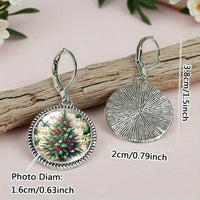 Aretes de Árbol de Navidad Vintage