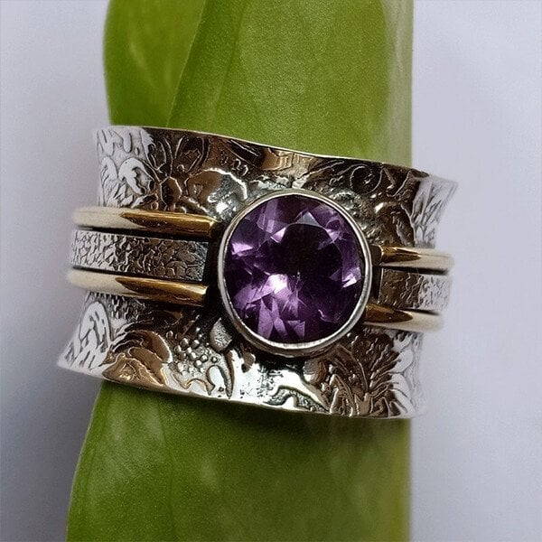 Anillo de Meditación Boho de Cristal