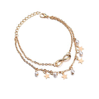 Tobillera Infinito + Perlas y Estrellas