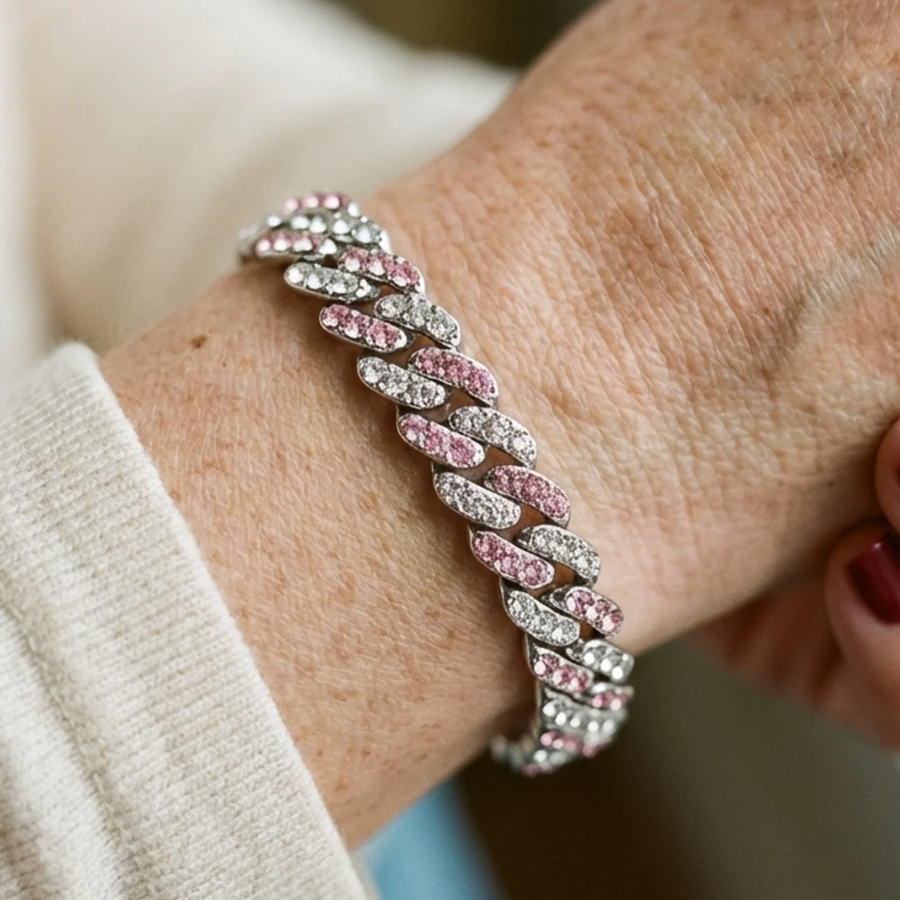 Pulsera Cubana Rubor Ártico