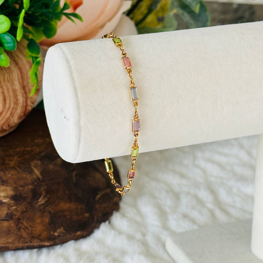 Pulsera Isabella de Piedra de Zirconia Multicolor