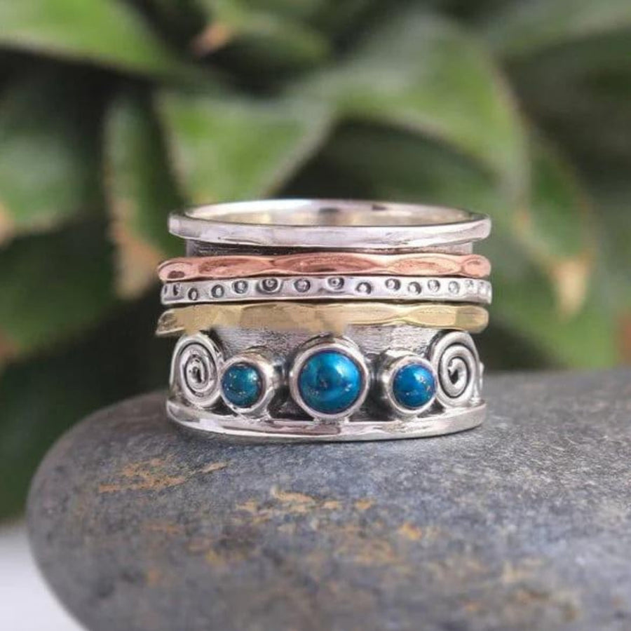 Anillo de Meditación Boho de Zafiro