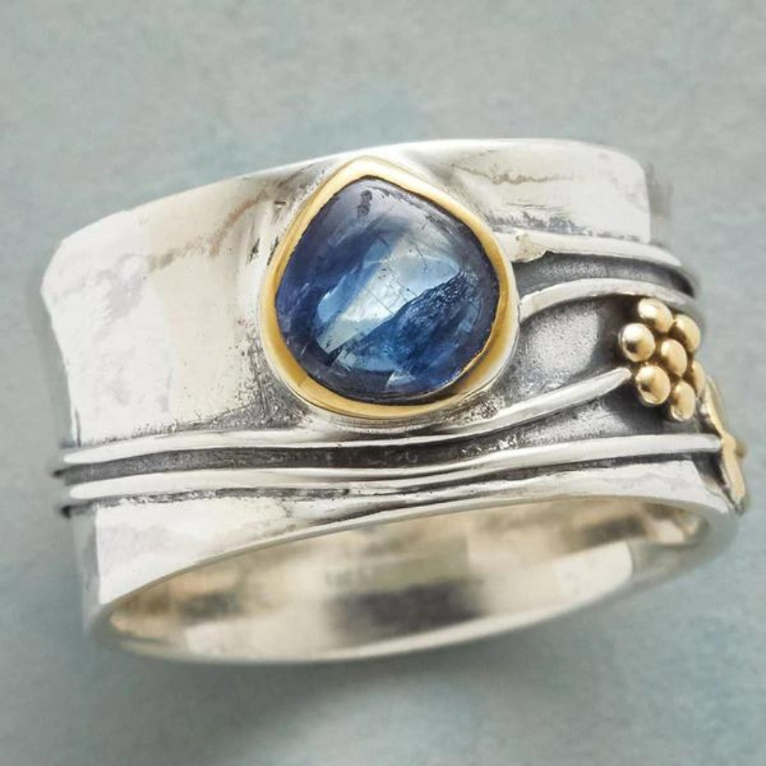 Anillo de Meditación Boho de Piedra Preciosa