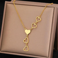 Collar de Corazón en Oro y Plata