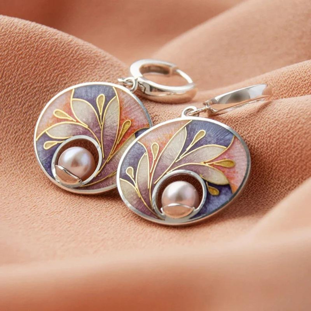 Aretes Acrílicos con Perlas