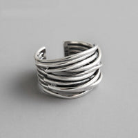 Anillo de Plata Ajustable en Capas