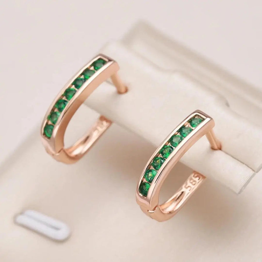 Aretes de esmeralda y diamante en oro
