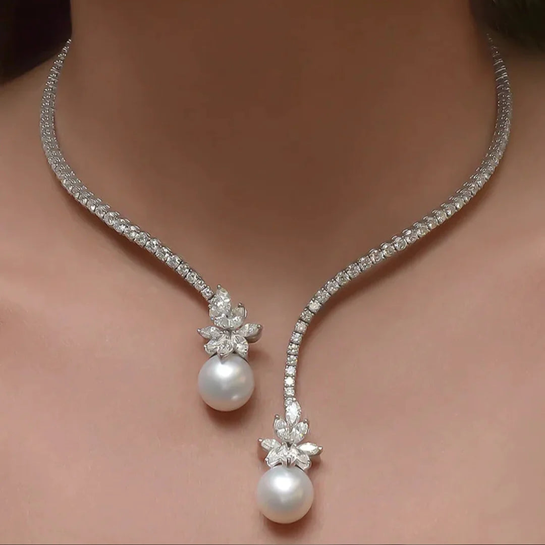 Collar Elegante de Perla Doble