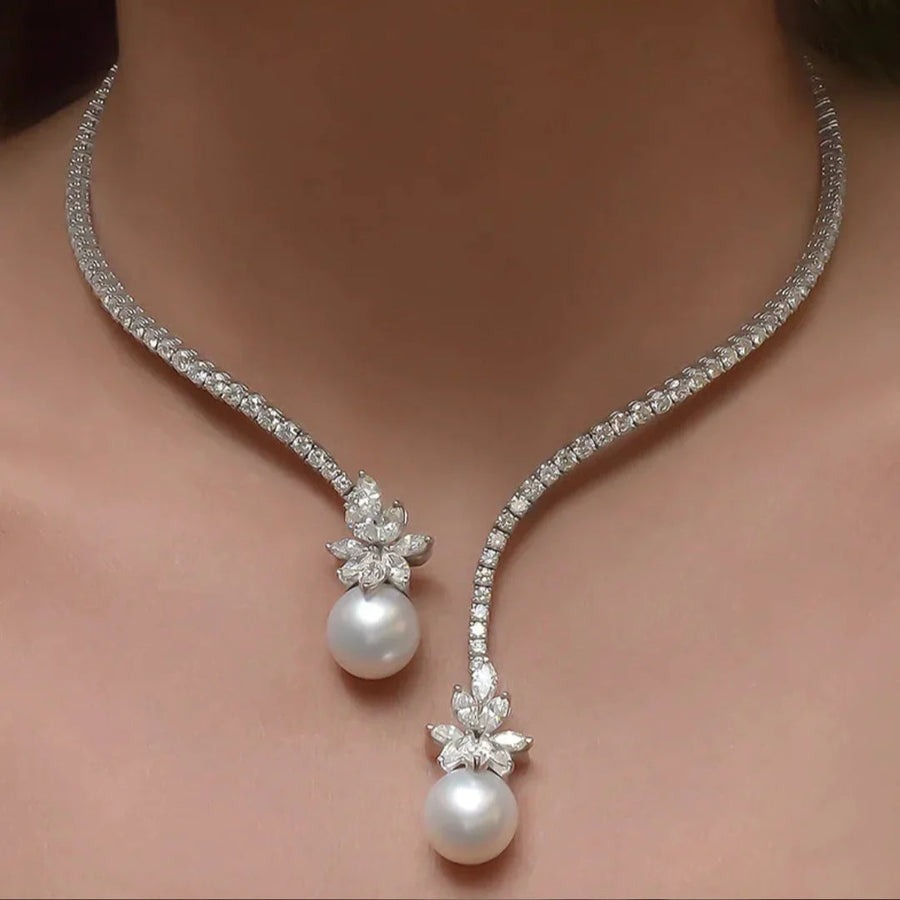 Collar Elegante de Perla Doble