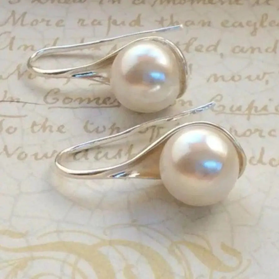 Aretes Colgantes de Perla Elegantes
