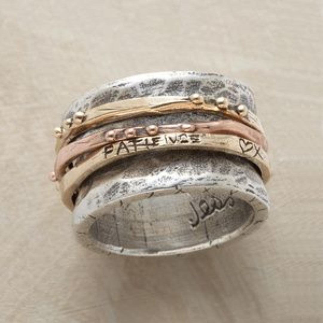 Anillo Vintage de Rosa de Oro & Plata