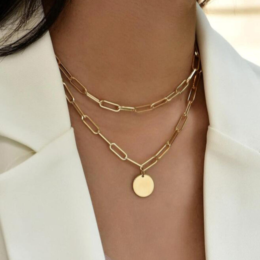 Collar de Cadena Bañado en Oro