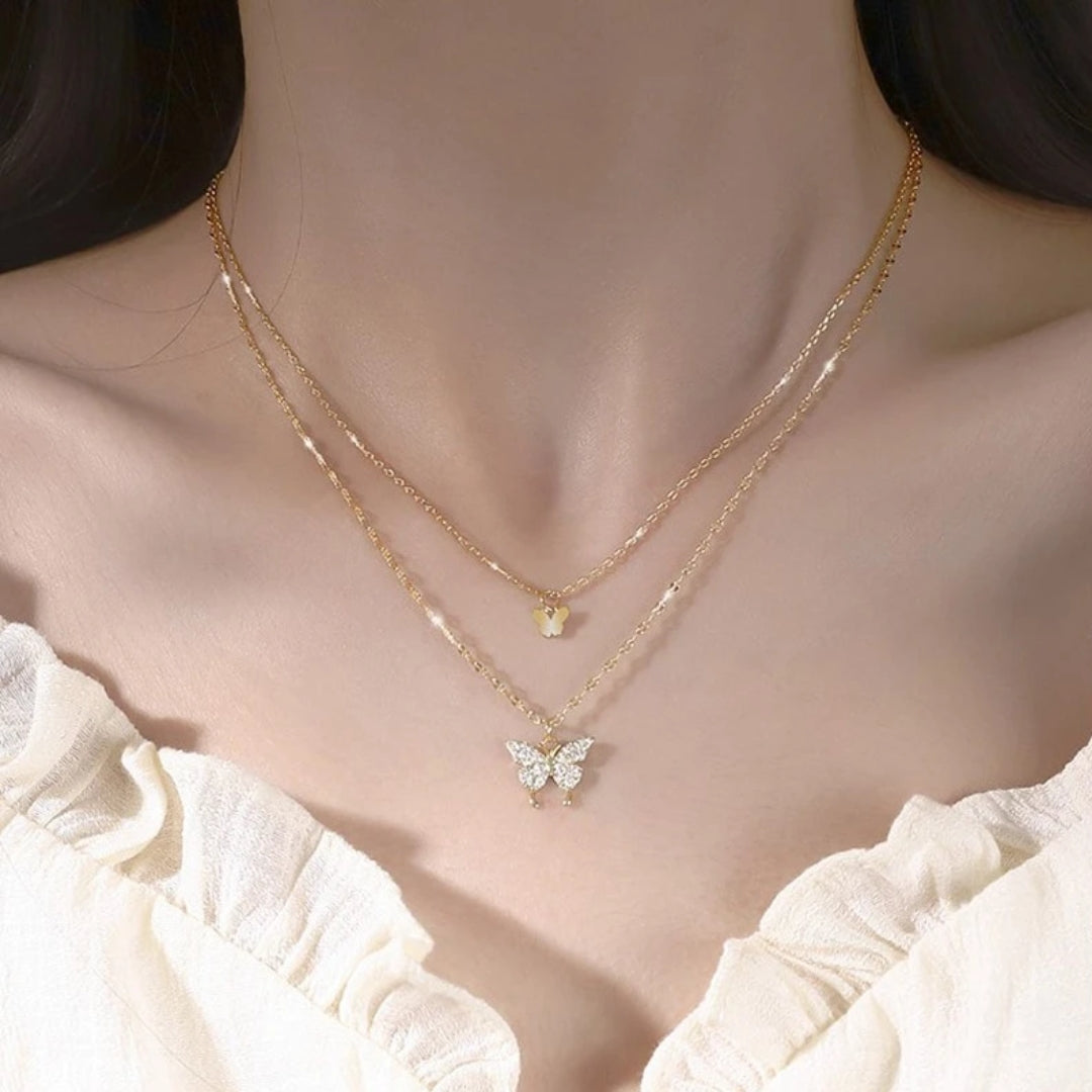 Collar de Mariposa Reluciente