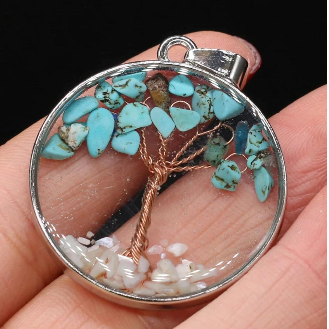 Collar Árbol de la Vida de Ópalo en Plata