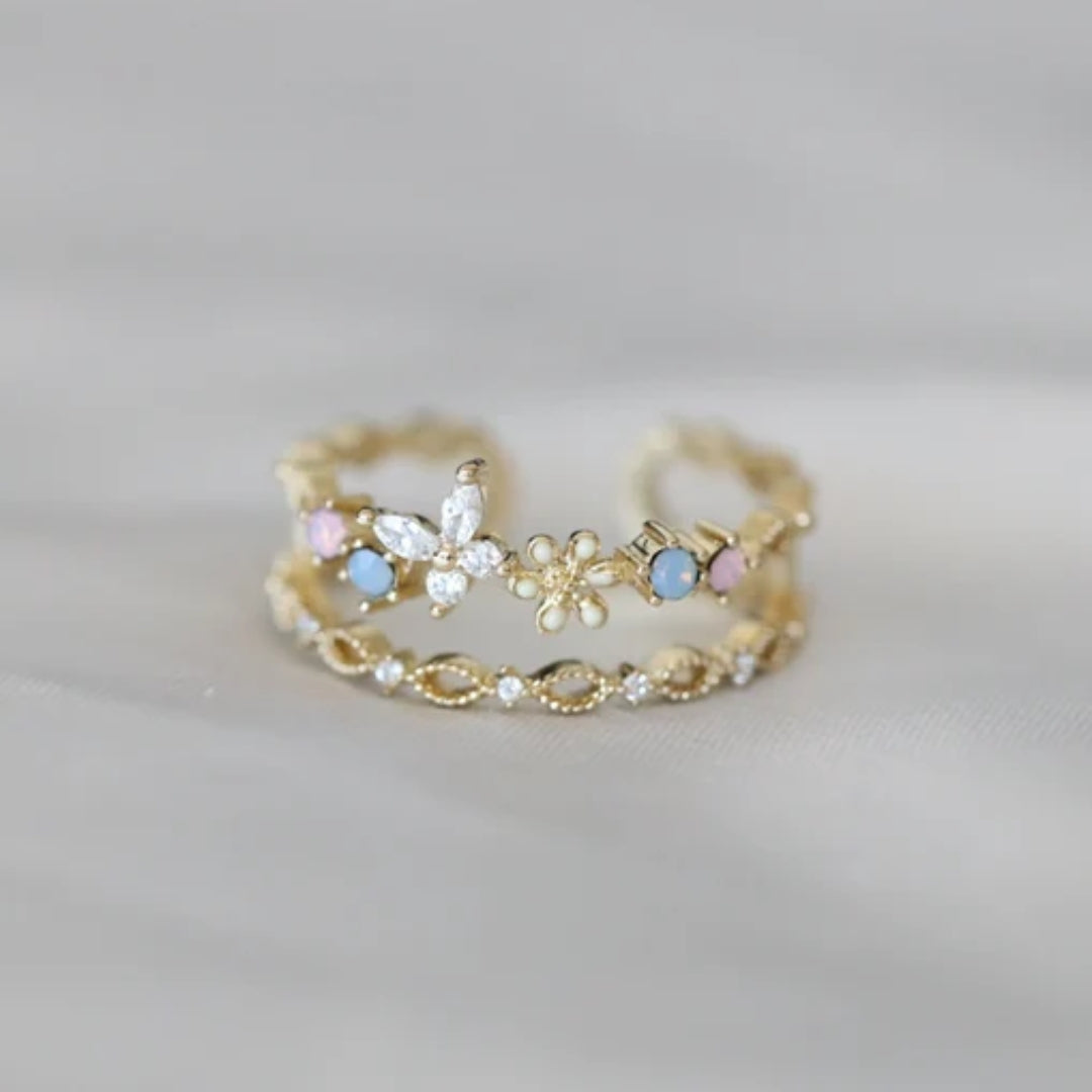 Anillo Vintage de Flor en Oro