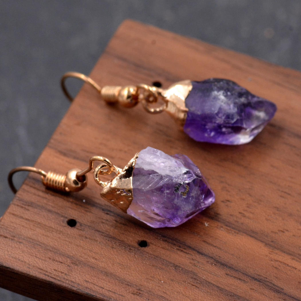 Aretes de Amatista en Oro