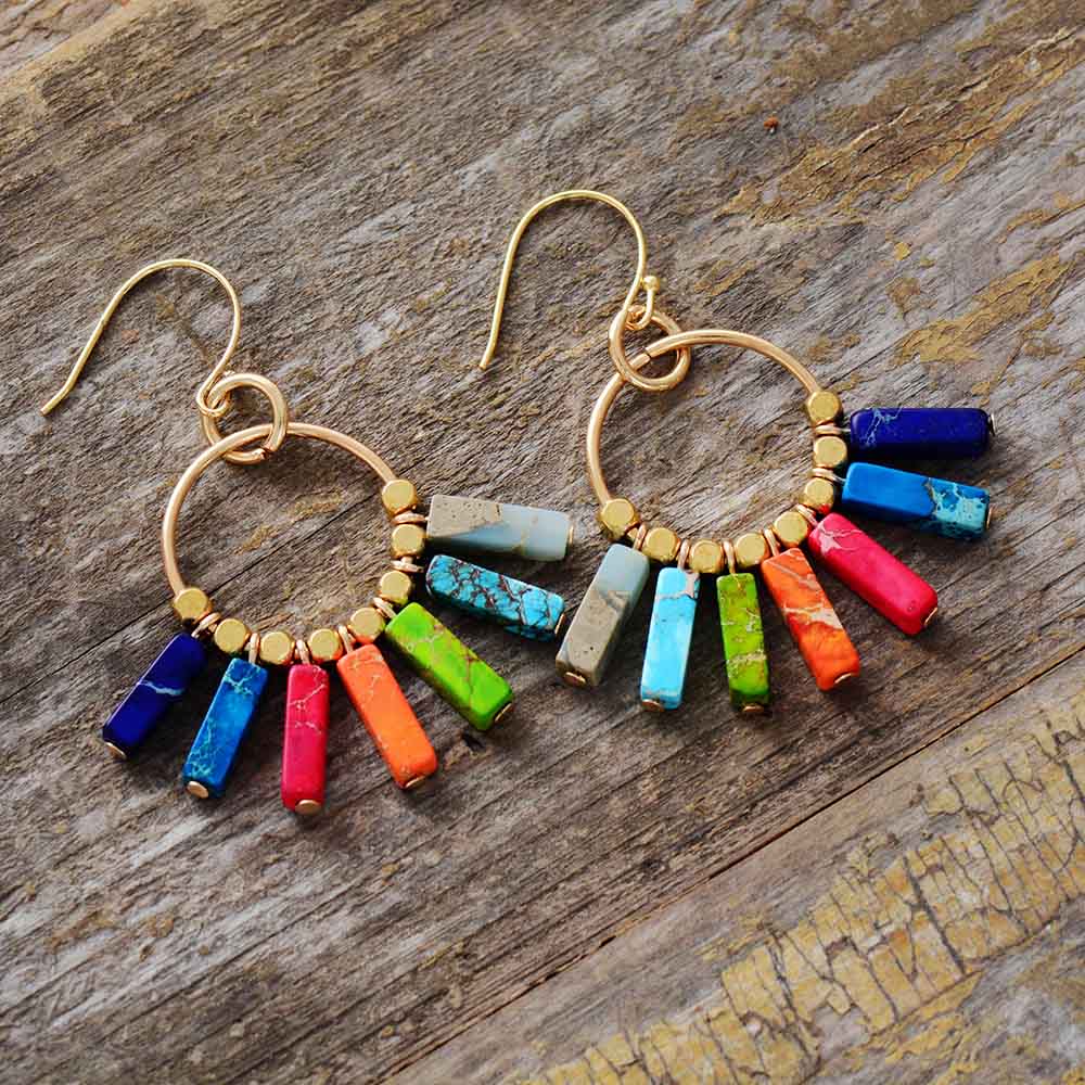 Aretes Colgantes de Chakra