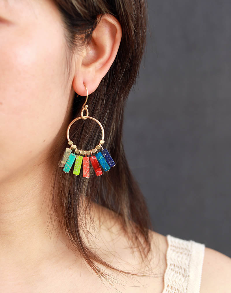 Aretes Colgantes de Chakra