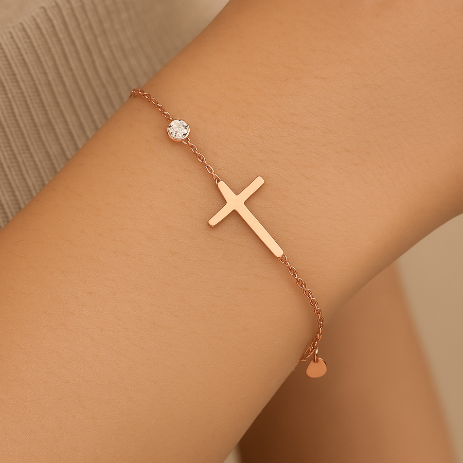 Pulsera Espiritual en Oro Rosa