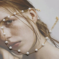 Collar de Perla Pequeña en Oro