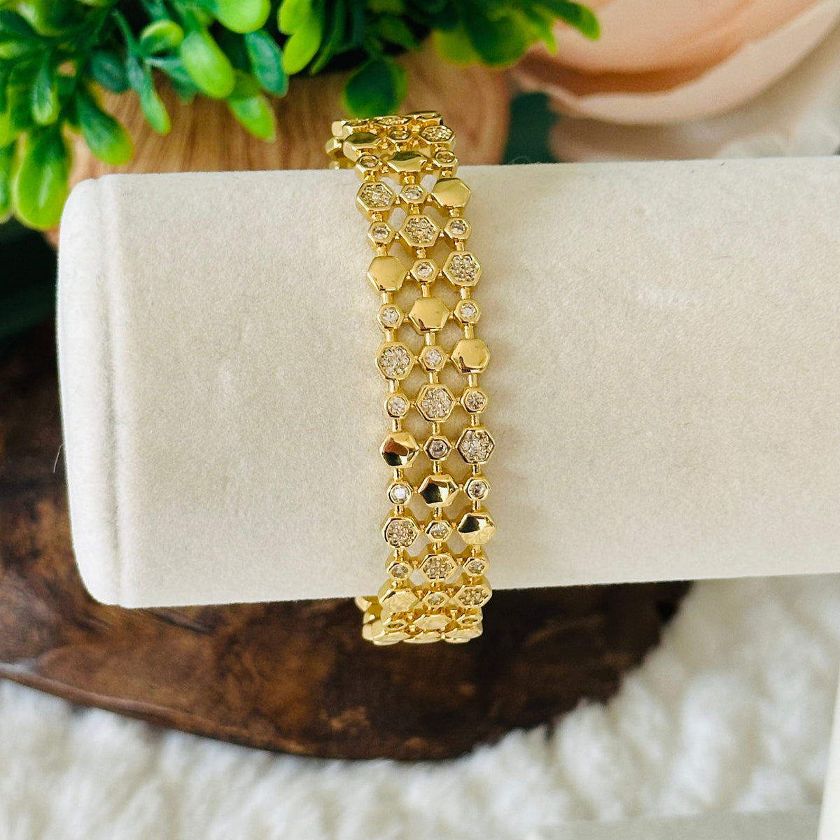 Brazalete Gavriella Hexagonal
