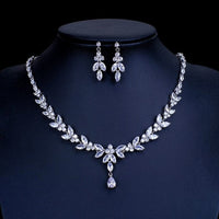 Set de Collar + Aretes de Zirconia en Plata Esterlina