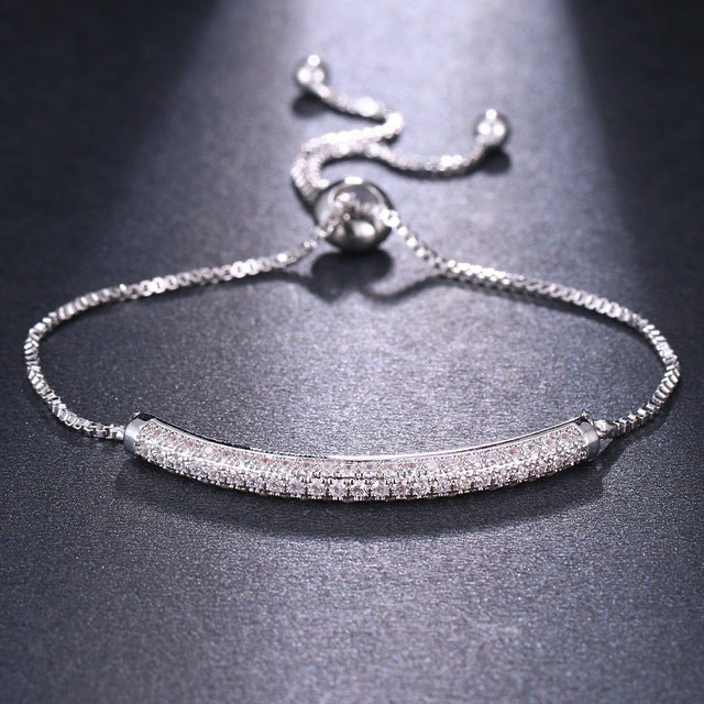 Pulsera de Zirconia en Oro y Plata