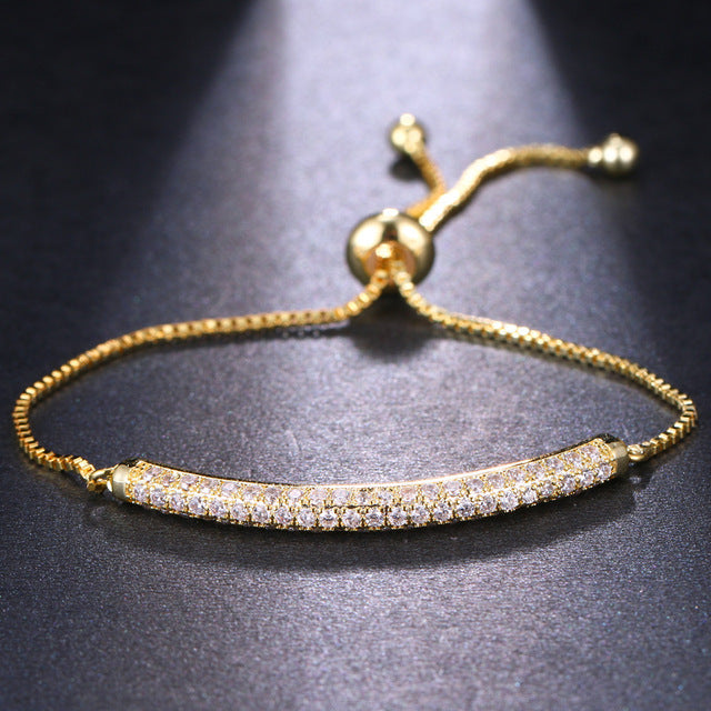 Pulsera de Zirconia en Oro y Plata