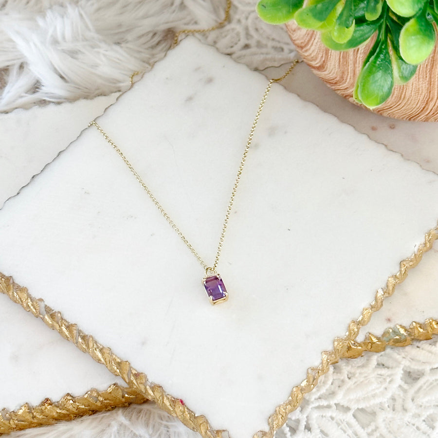 Collar Violetta de Amatista Baguette