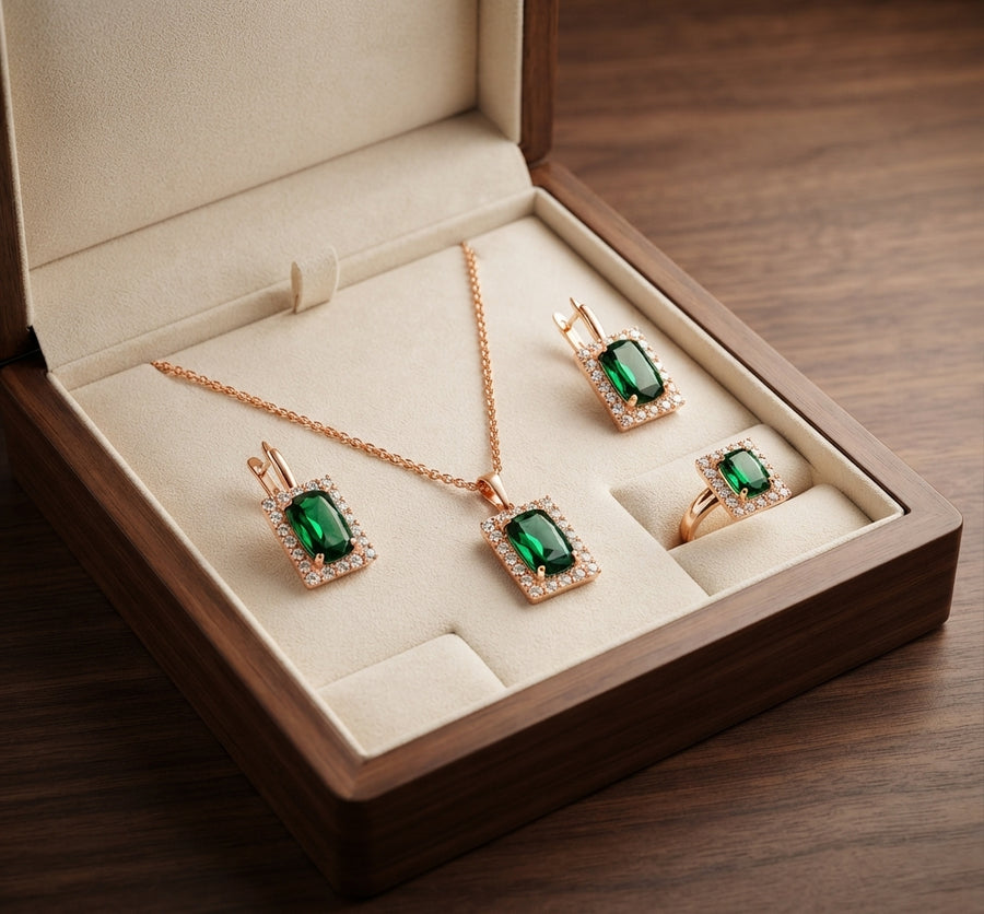 Set de Joyería Sylvara Greenveil