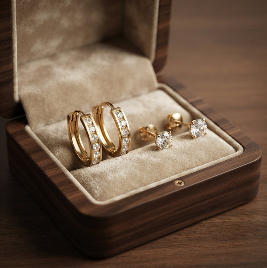 Set de Aretes de Piedra Dara Brillane