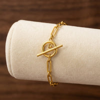 Pulsera de Eslabón con Barra en T