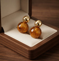 Aretes Colgantes Aurelie de Ámbar