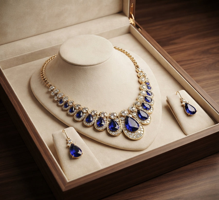Set de Joyería Maevina de Zafiros