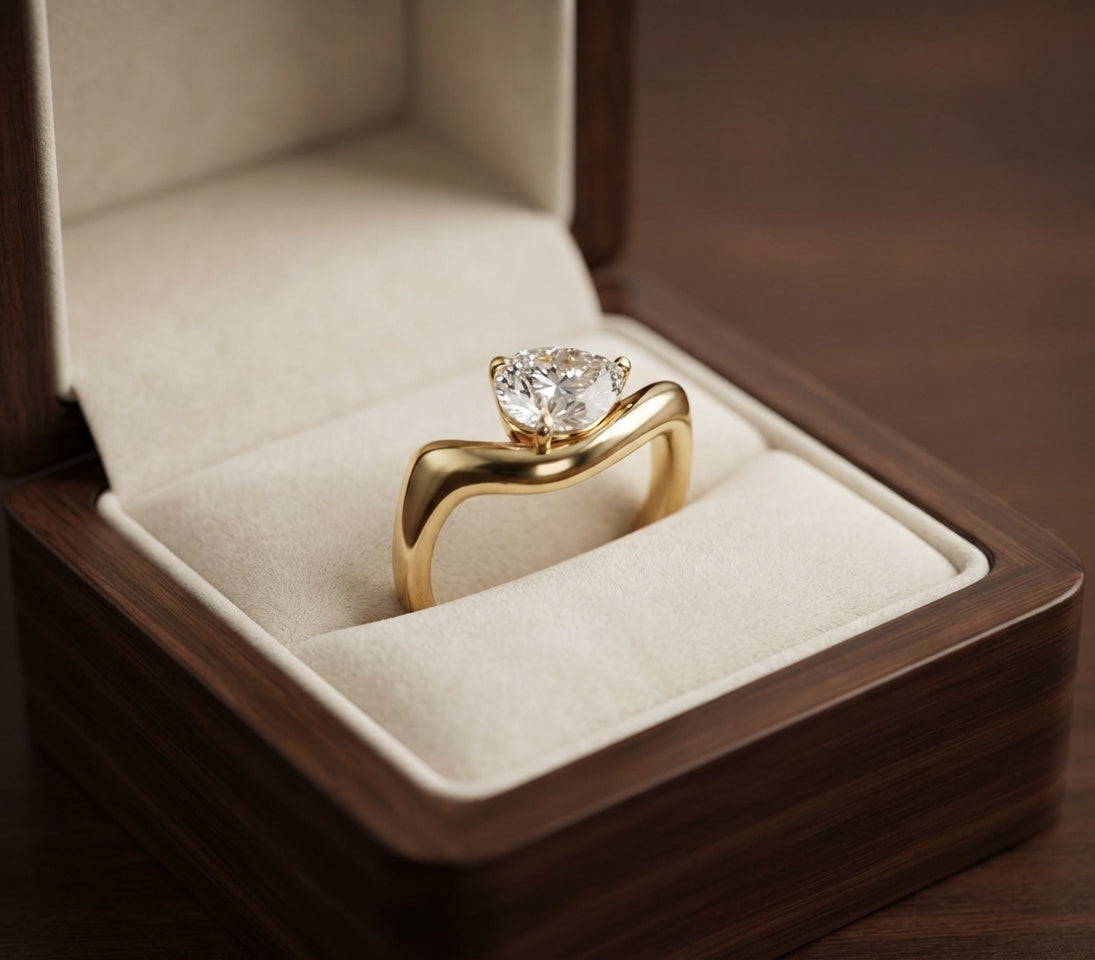 Anillo de Promesa Ondulado