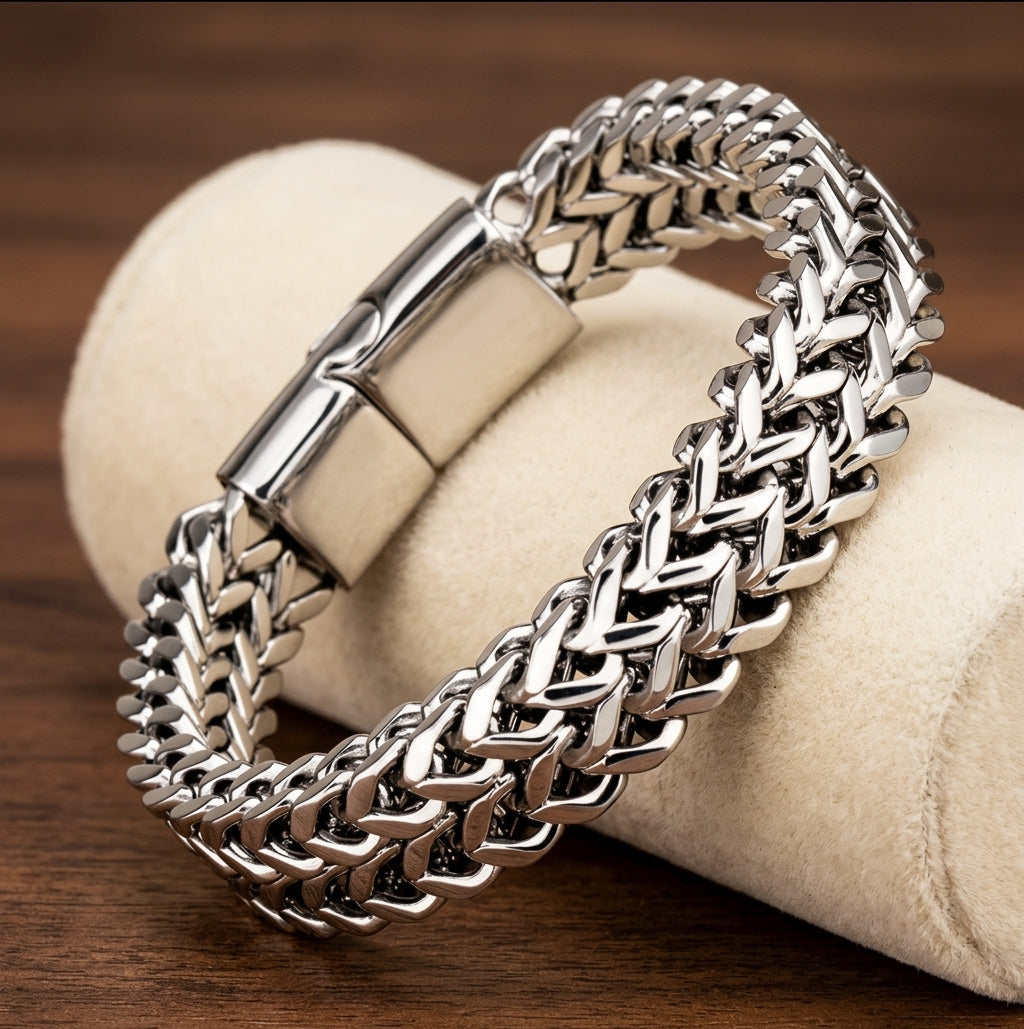 Pulsera de Doble Cadena Blindada