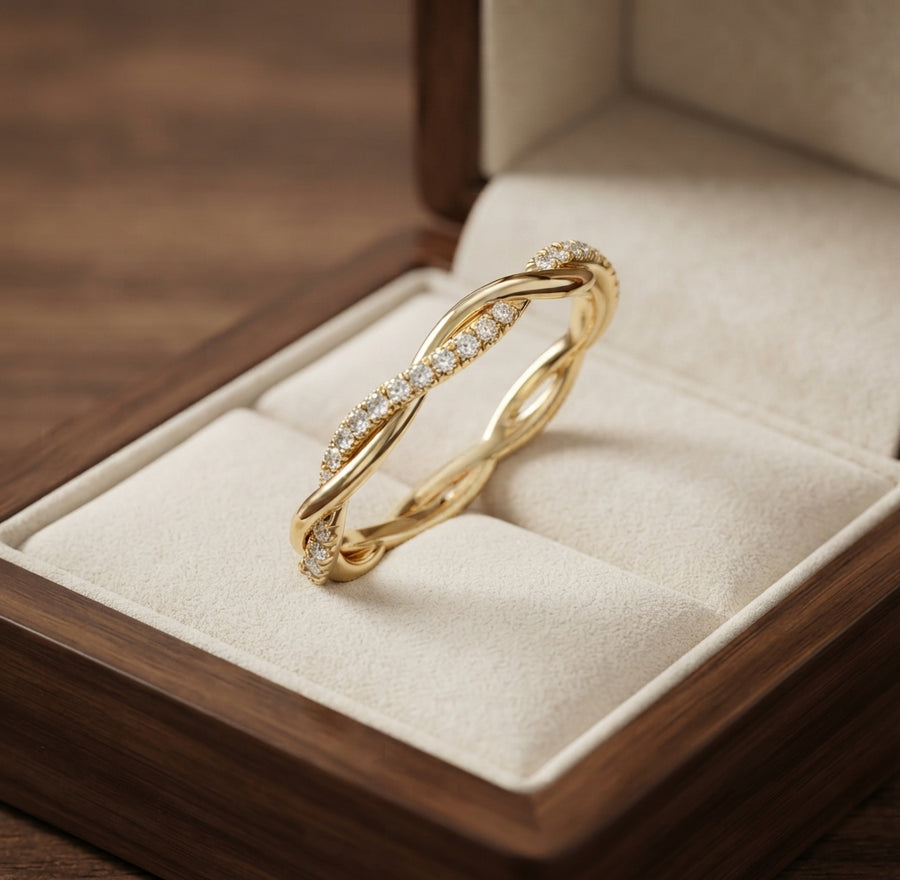 Anillo de Acento de Dos Estilos