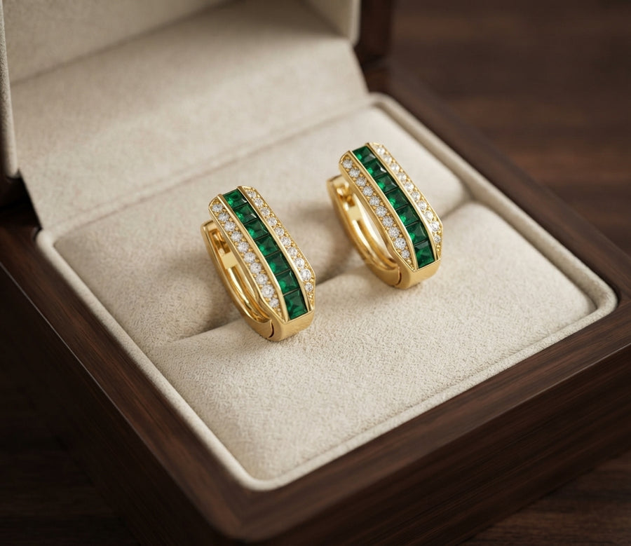Aretes Sienna de Esmeralda