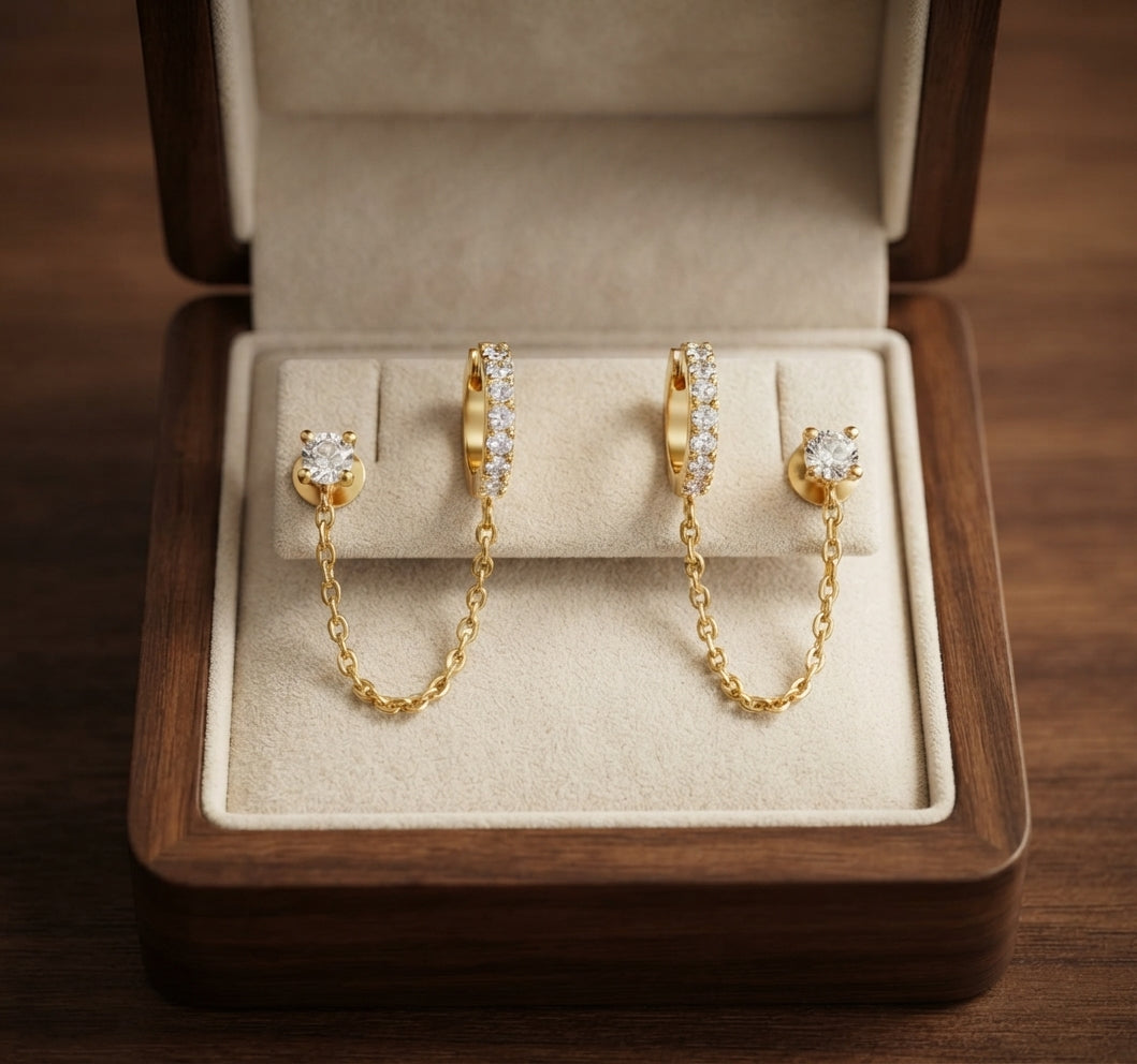 Aretes Adella de Cadena
