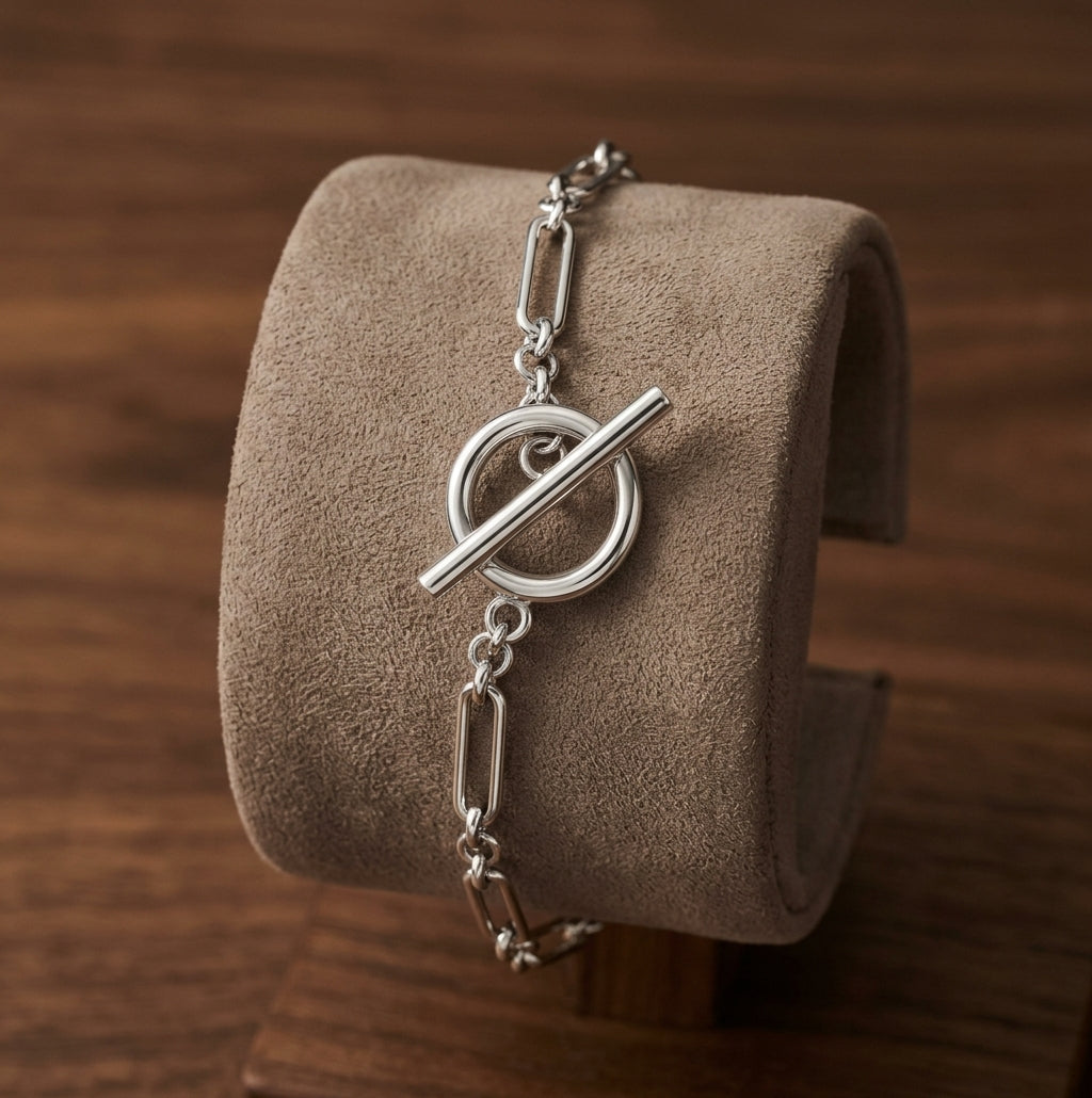 Pulsera de Eslabón con Barra en T