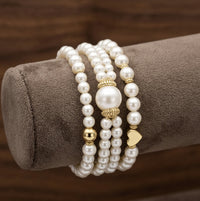 Set Exquisito de Pulseras de Perla